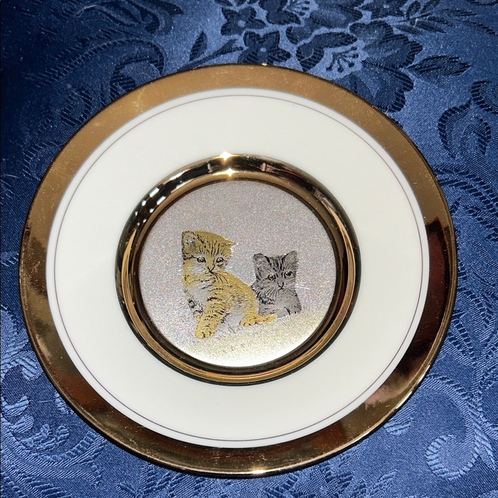 Vintage Art of Chokin - Etched Cat design